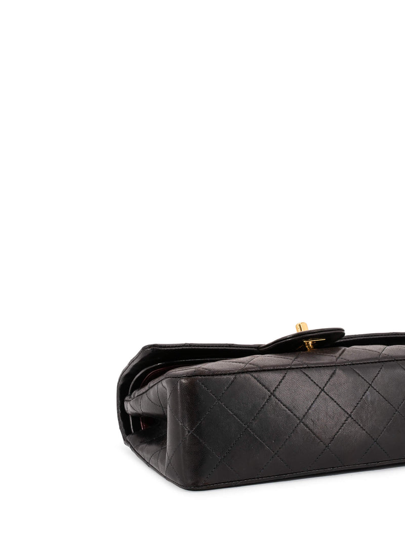 CHANEL Quilted Leather Small Double Flap Bag Black-designer resale