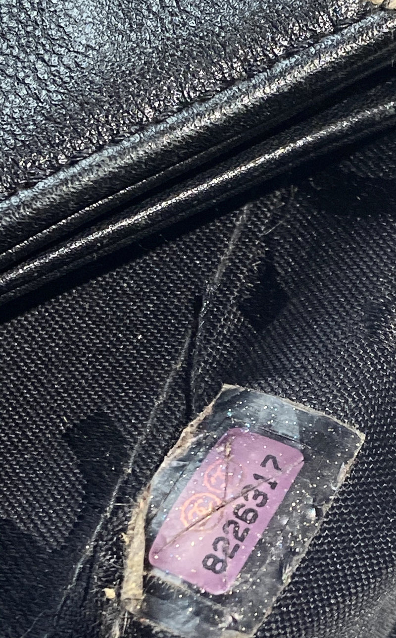 CHANEL Quilted Leather Surpique Bag Black-designer resale
