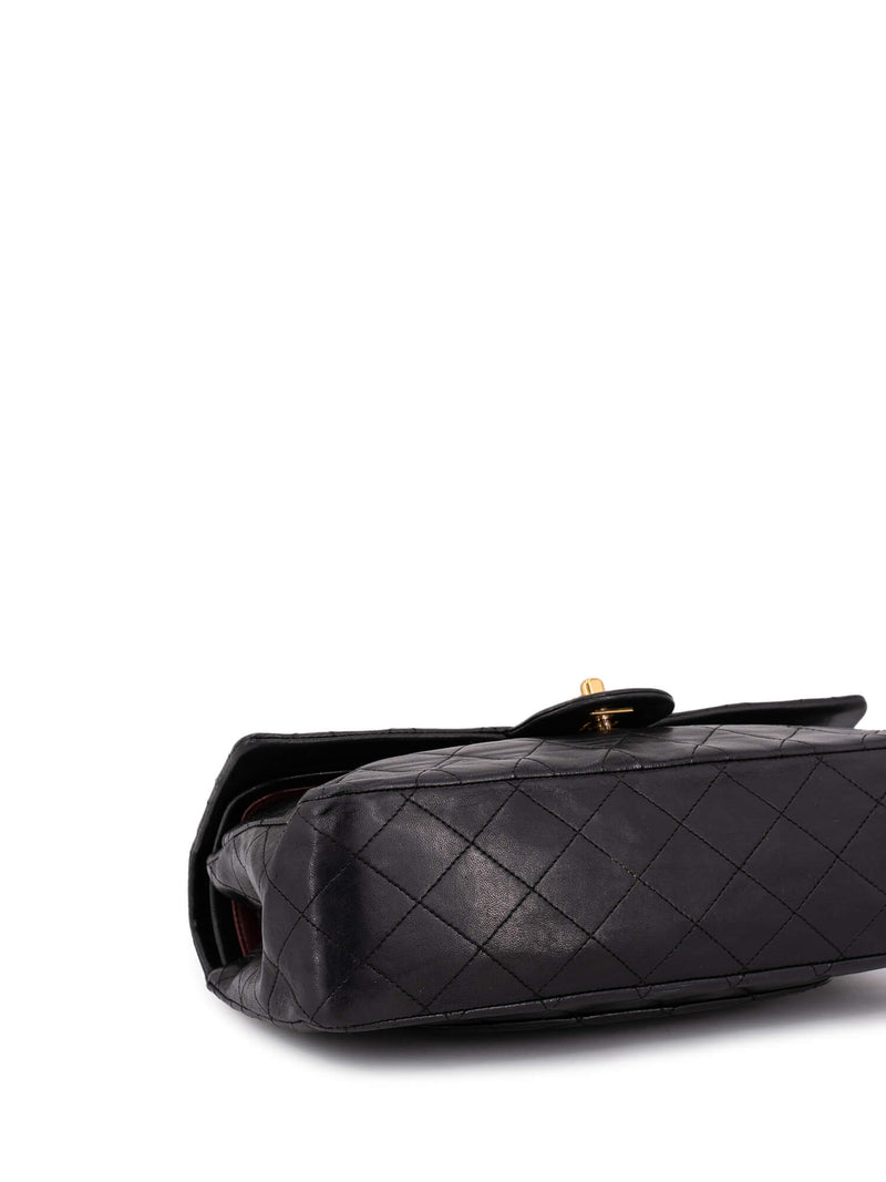 CHANEL Quilted Medium Double Flap Bag Black-designer resale