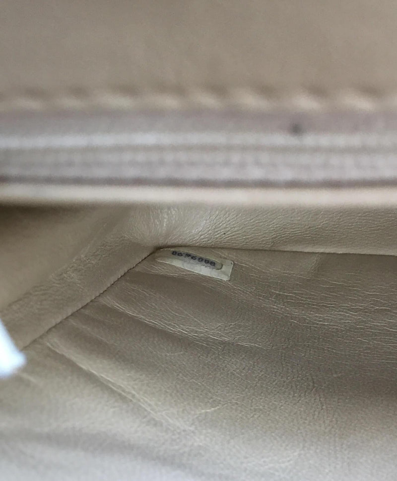 CHANEL Quilted Messenger Flap Bag Navy Blue Beige-designer resale