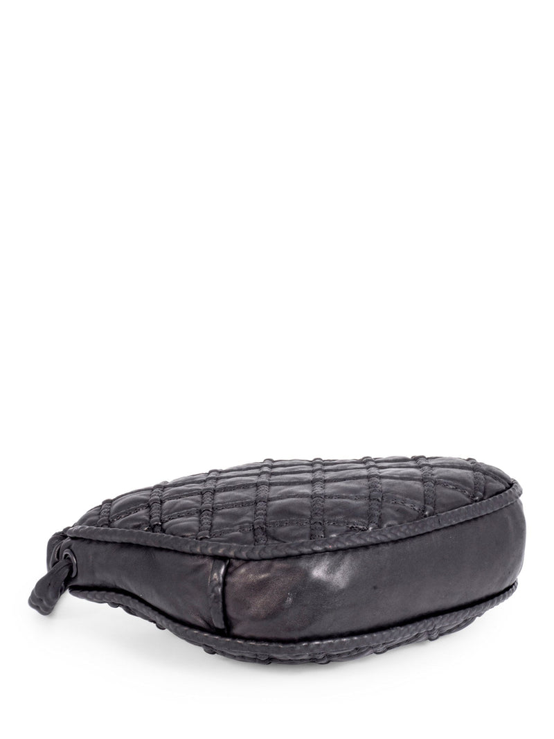 CHANEL Quilted Soft Leather Hobo Bag Black