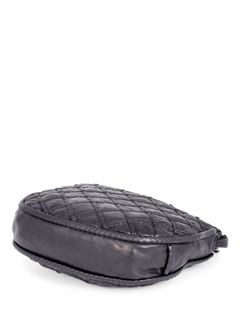 CHANEL Quilted Soft Leather Hobo Bag Black