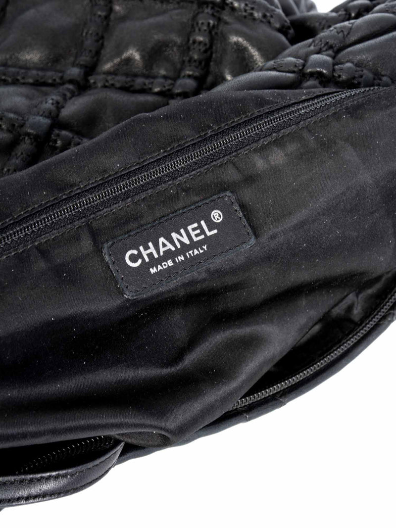 CHANEL Quilted Soft Leather Hobo Bag Black-designer resale