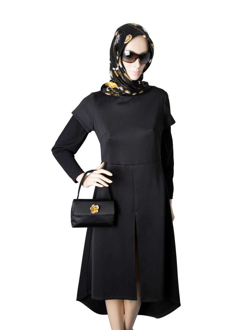 CHANEL Satin 24K Gold Camellia Mini Flap Bag Black-designer resale
