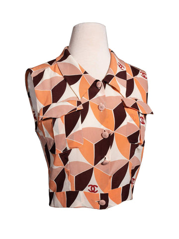 CHANEL Silk CC Logo Top Multicolor-designer resale