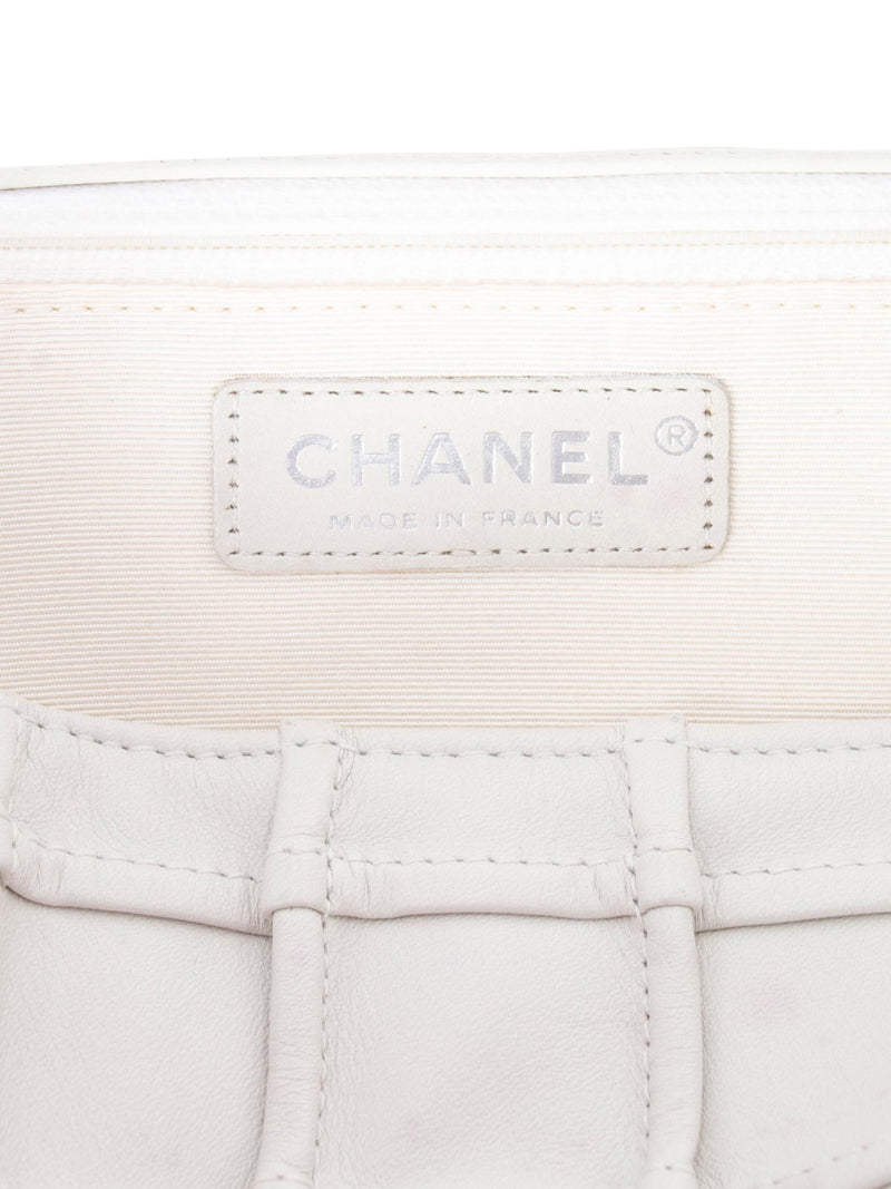 CHANEL Square Quilted Leather Medium Reissue Flap Bag White-designer resale