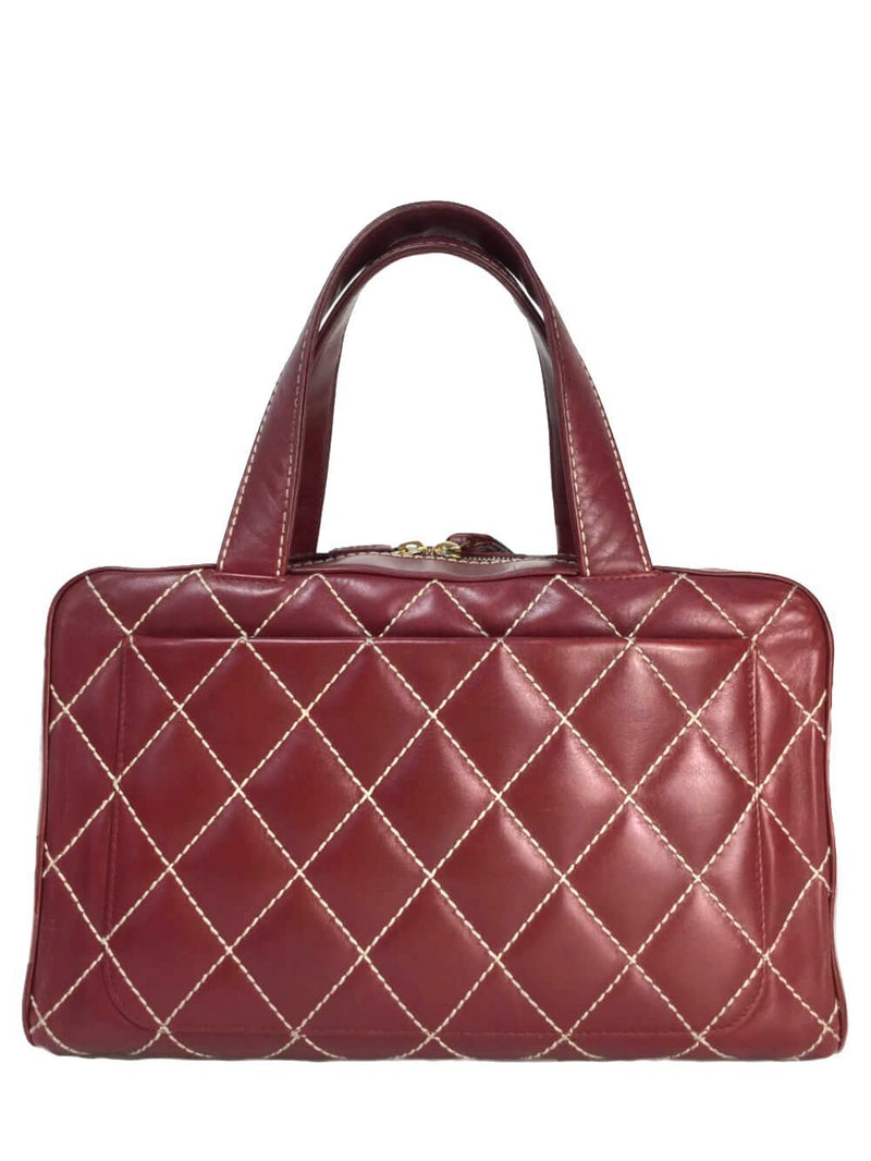 Chanel Wild Stitch Handbag Pink Calfskin