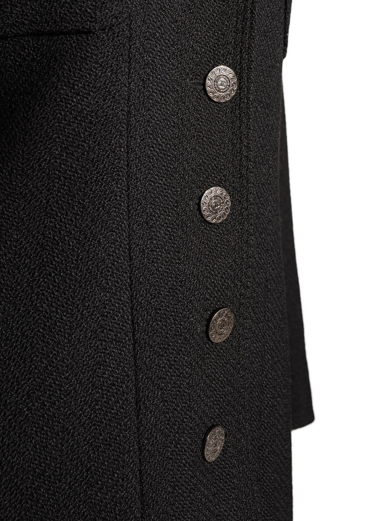 CHANEL Tweed Fitted Jacket Black-designer resale