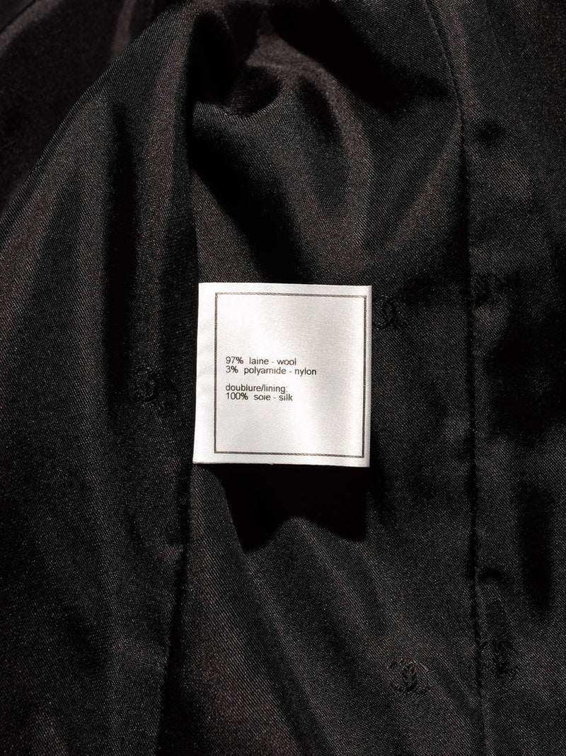 CHANEL Tweed Fitted Jacket Black-designer resale