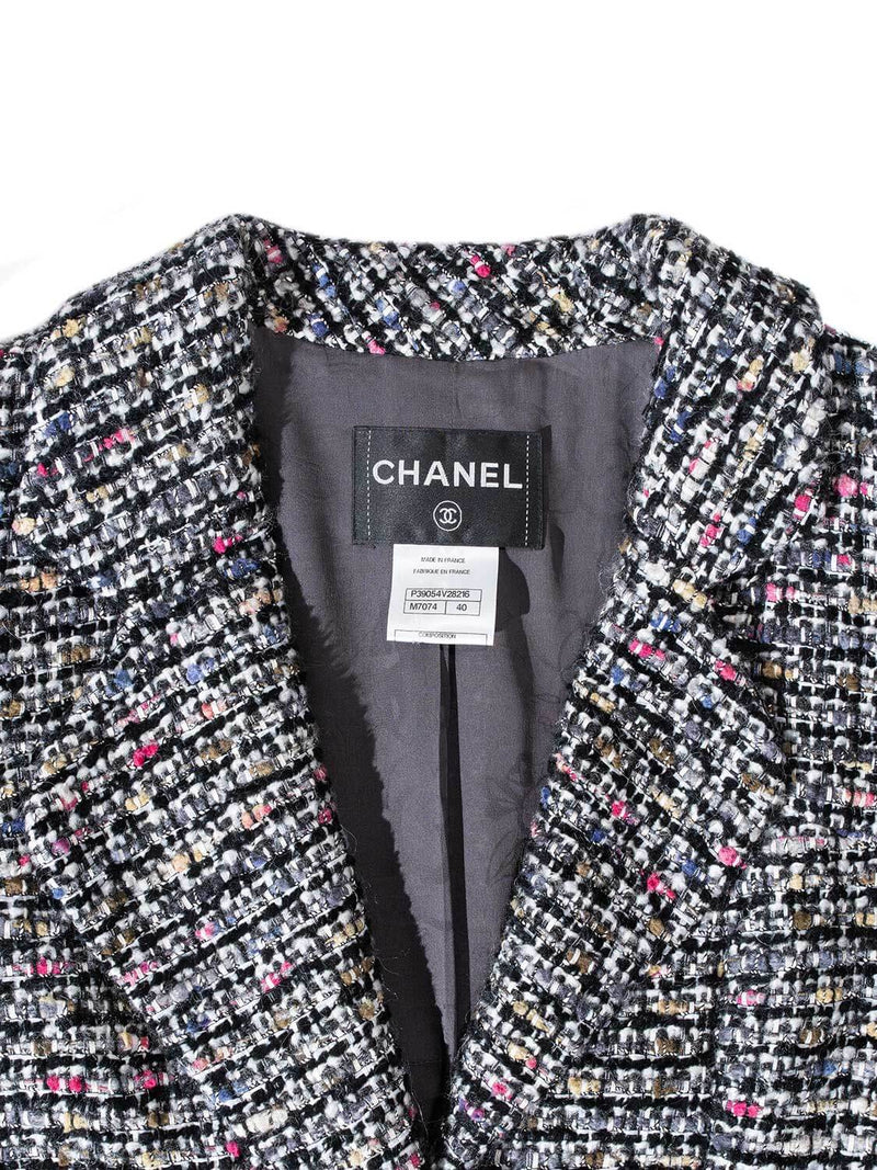 CHANEL Tweed Fitted Jacket Multicolor-designer resale