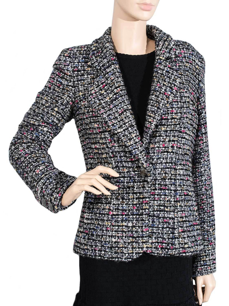 CHANEL Tweed Fitted Jacket Multicolor-designer resale