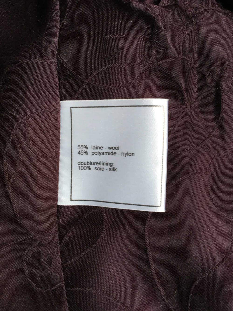 CHANEL Tweed Jacket Burgundy-designer resale