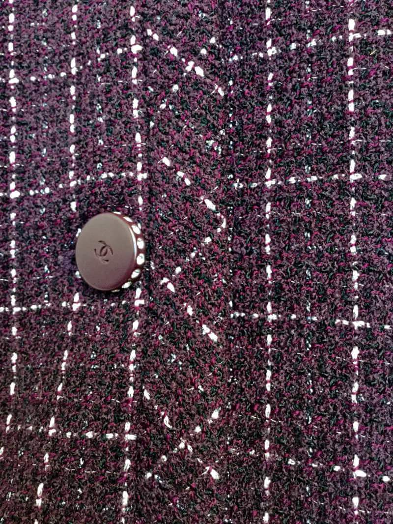 CHANEL Tweed Jacket Burgundy-designer resale