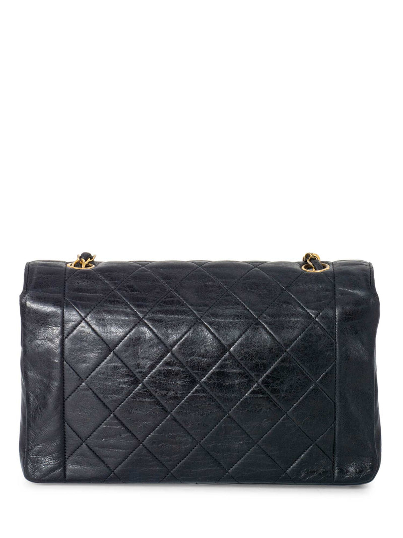 CHANEL Vintage Diana Flap Medium Bag Black-designer resale