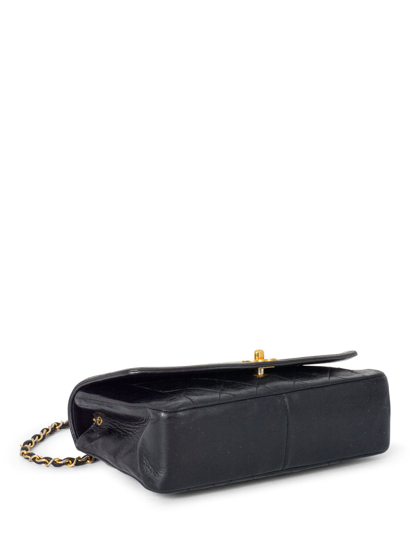 CHANEL Vintage Diana Flap Medium Bag Black-designer resale