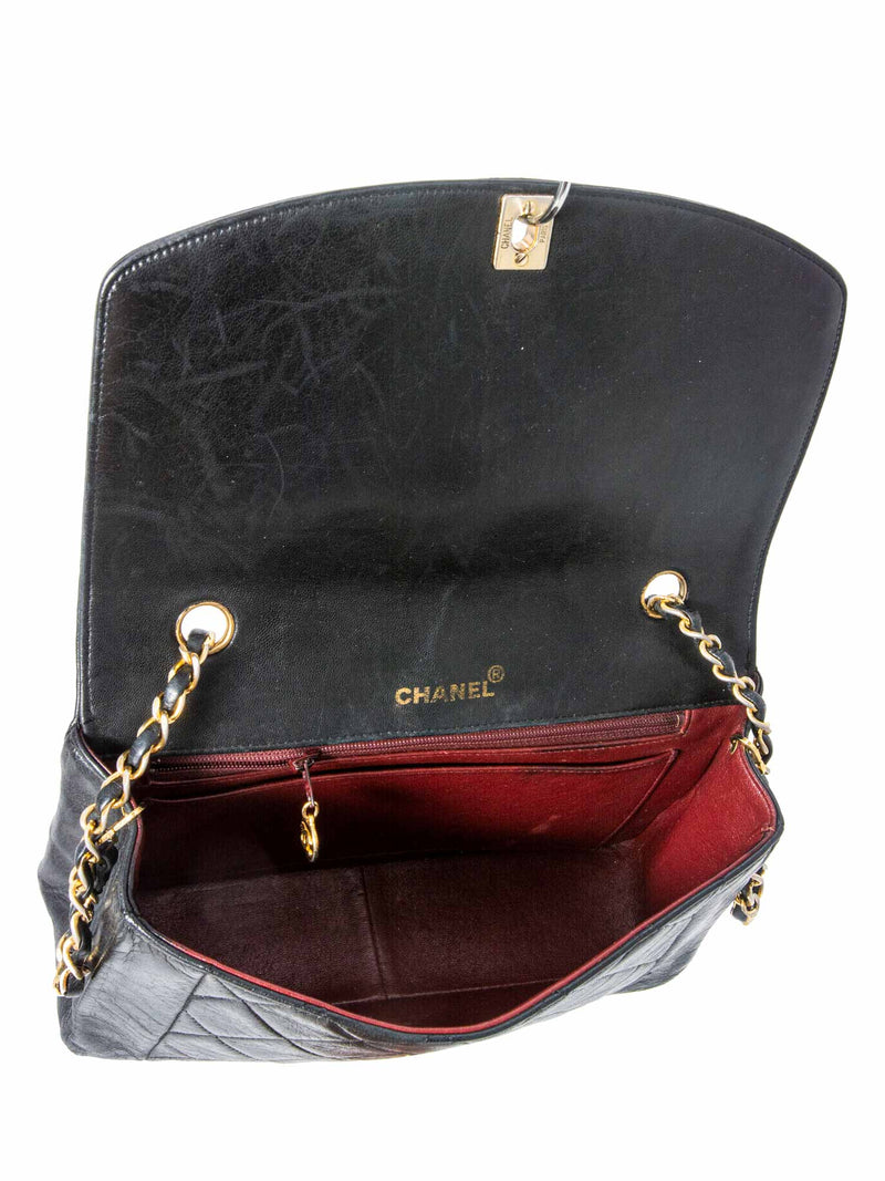 CHANEL Vintage Diana Flap Medium Bag Black-designer resale