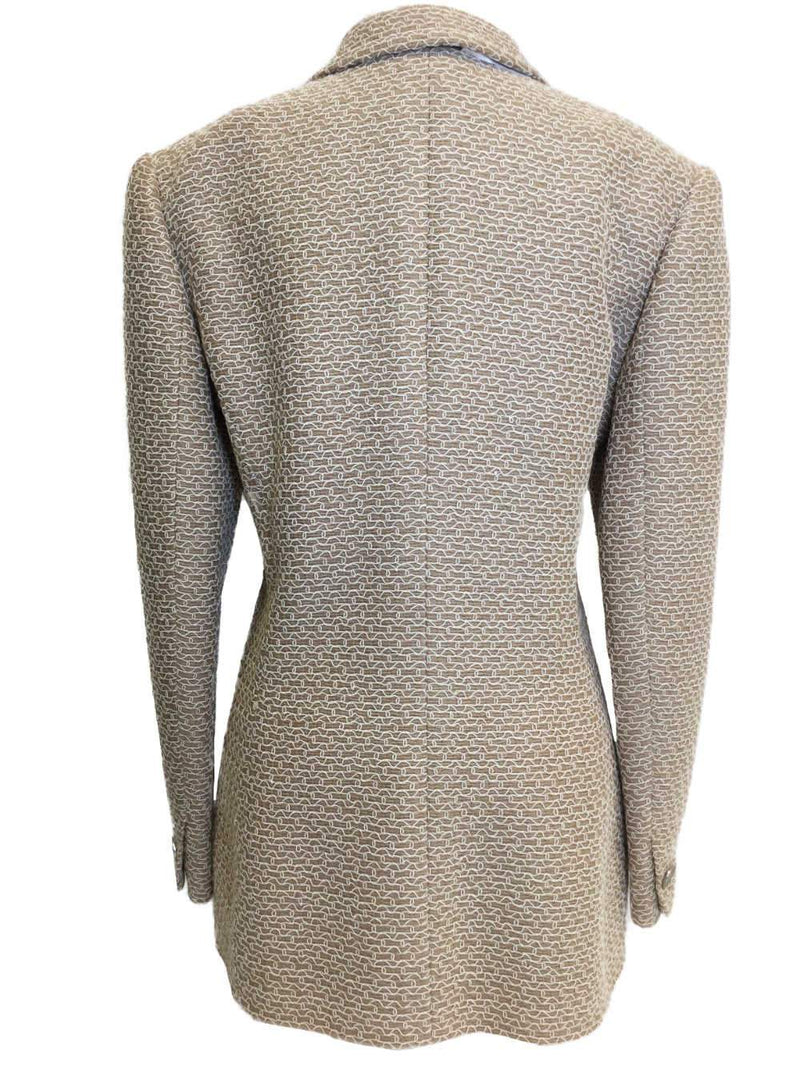CHANEL Wool Tweed Jacket Beige-designer resale
