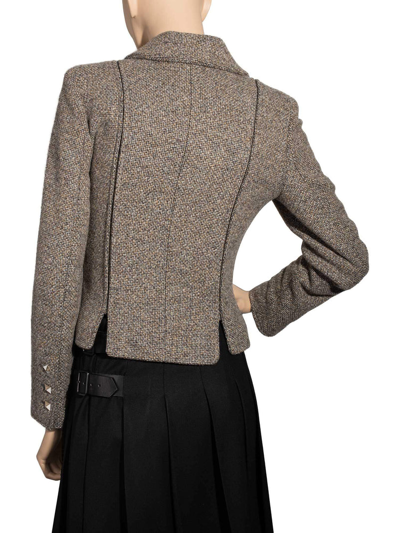 CHANEL Wool Tweed Jacket Beige-designer resale