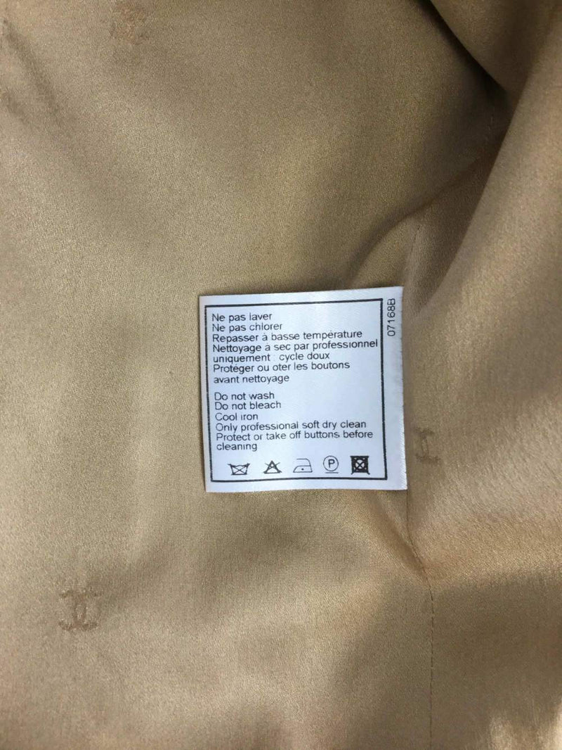 CHANEL Wool Tweed Jacket Beige-designer resale