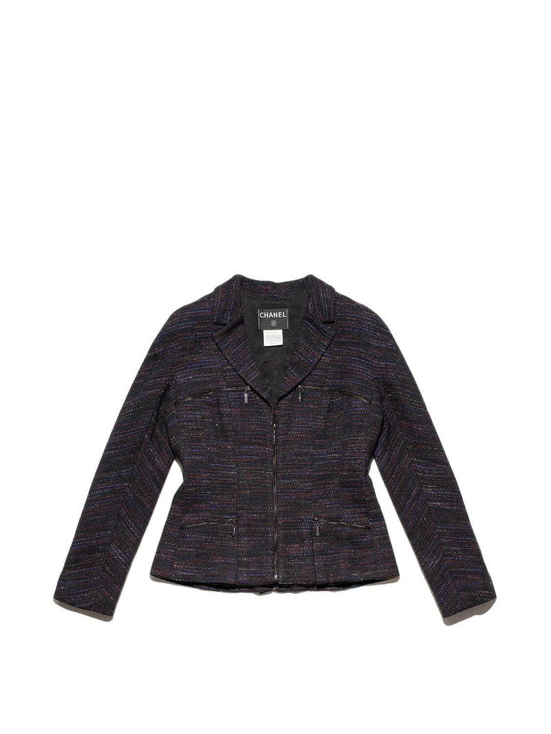 CHANEL Wool Tweed Pant Suit Set Multicolor-designer resale