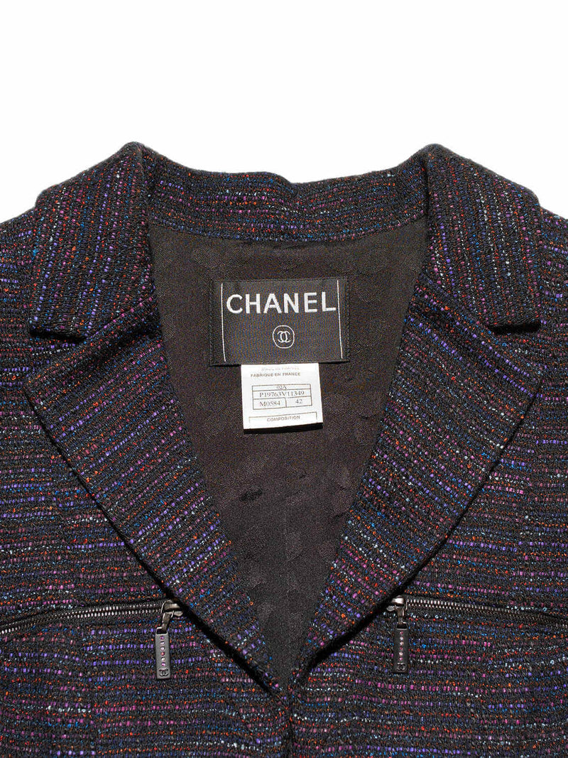 CHANEL Wool Tweed Pant Suit Set Multicolor-designer resale