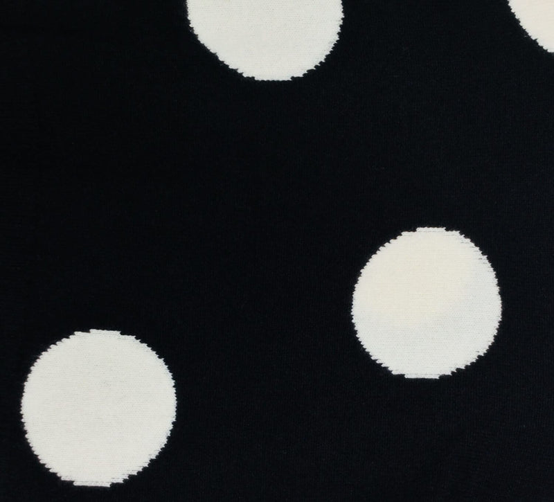 CODO Cashmere Polka Dot Sweater Black White-designer resale