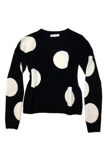 CODO Cashmere Polka Dot Sweater Black White-designer resale