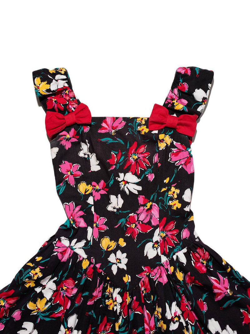 CODO Cotton Floral Print Flared Dress Multicolor-designer resale