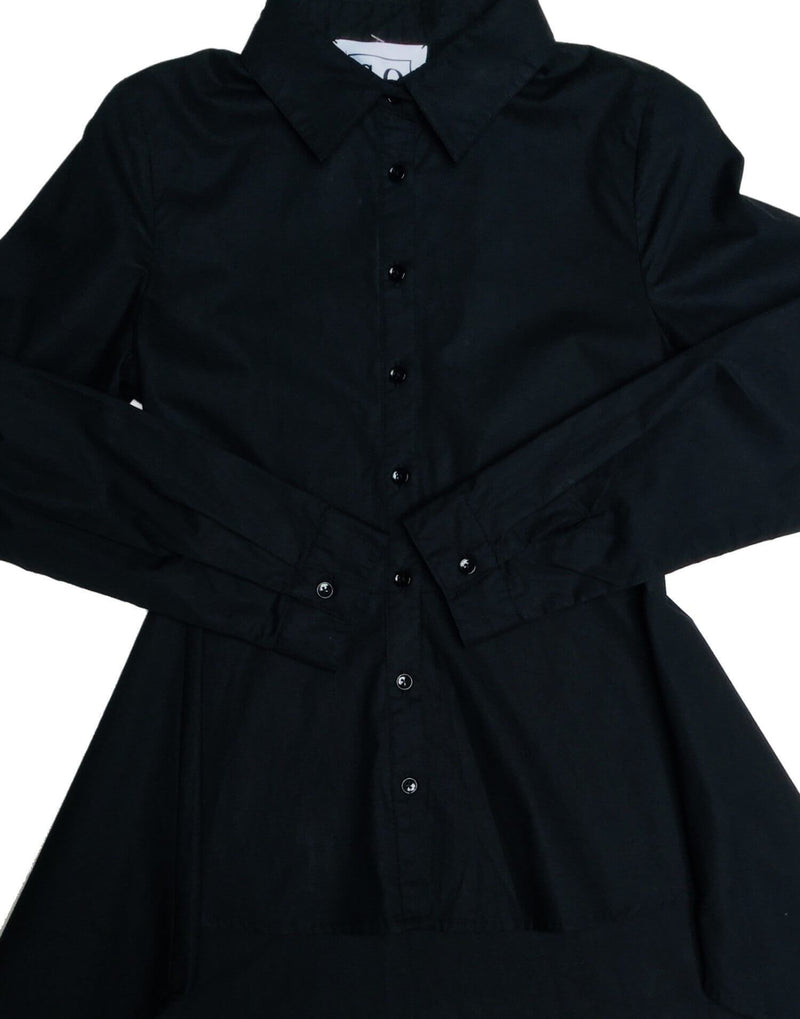 CODO Cotton High Low Shirt Black-designer resale