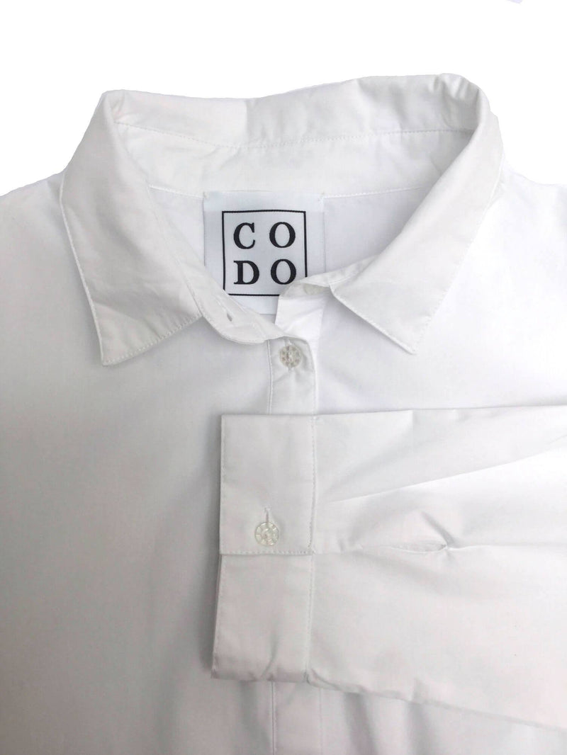 CODO Cotton High Low Shirt White-designer resale