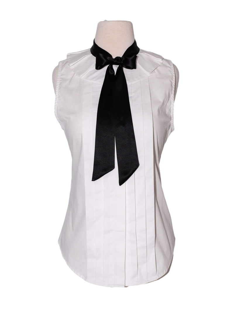 CODO Cotton Shirt With Silk Bow White-designer resale
