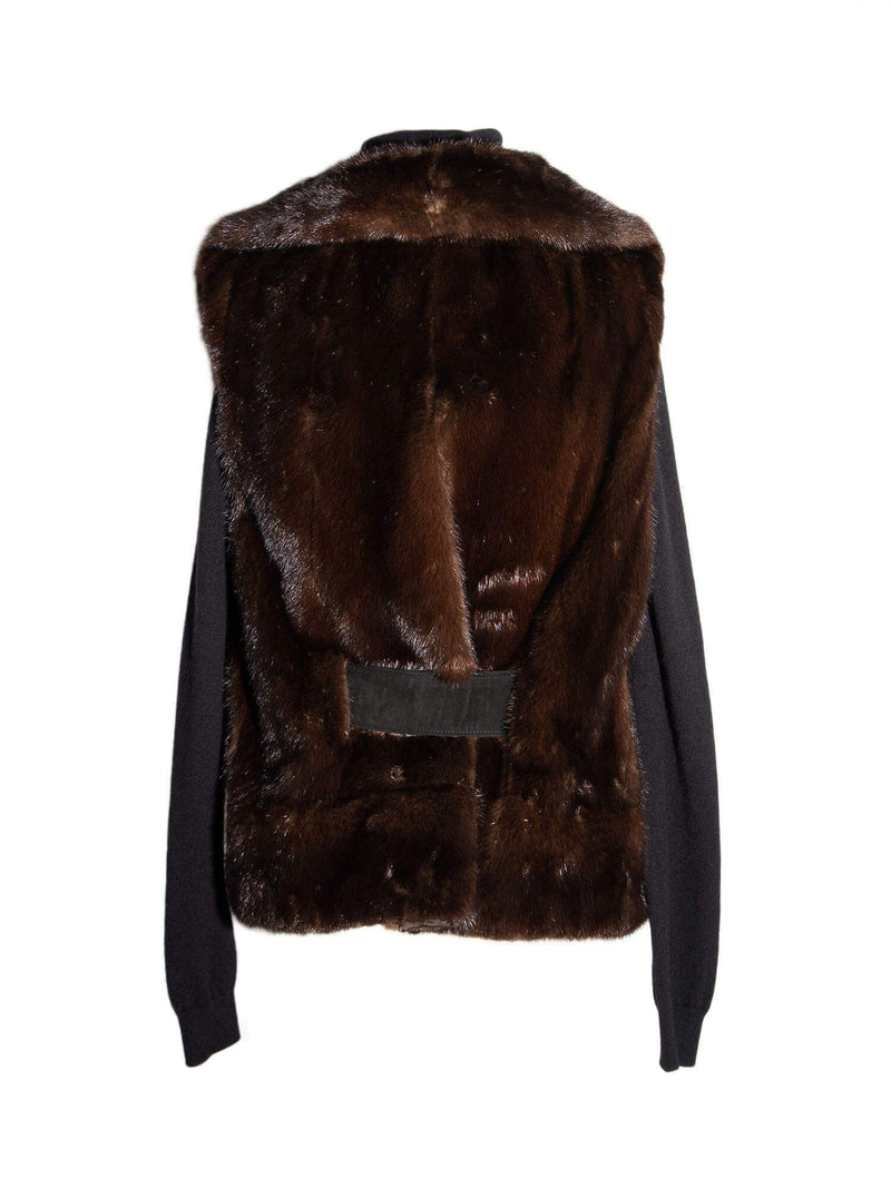 CODO Mink Belted Vest Brown-designer resale