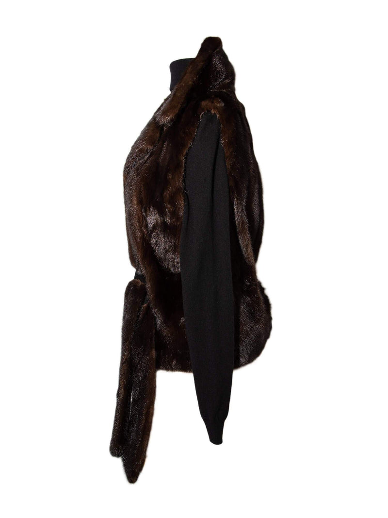 CODO Mink Belted Vest Brown-designer resale