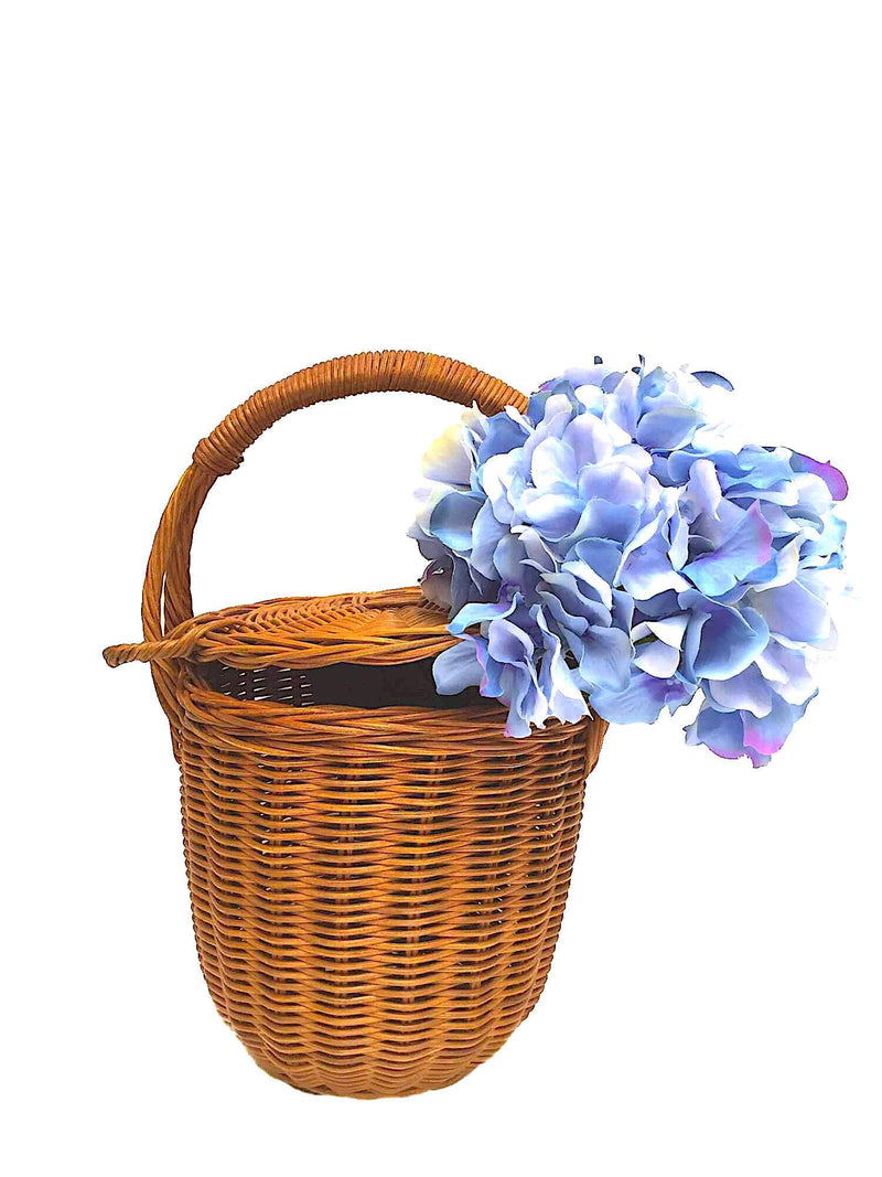 CODO Natural Straw Birkin Rattan Top Handle Basket Bag-designer resale
