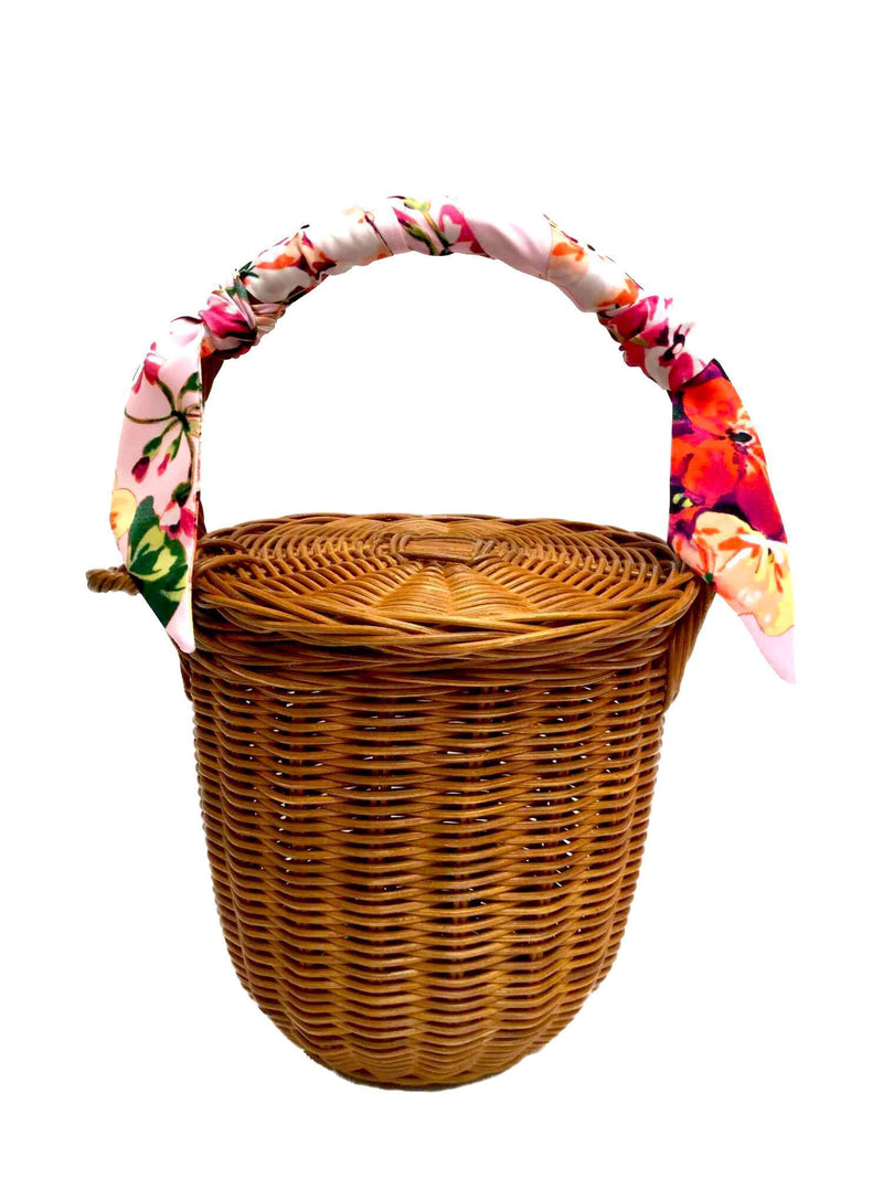 CODO Natural Straw Birkin Rattan Top Handle Basket Bag-designer resale