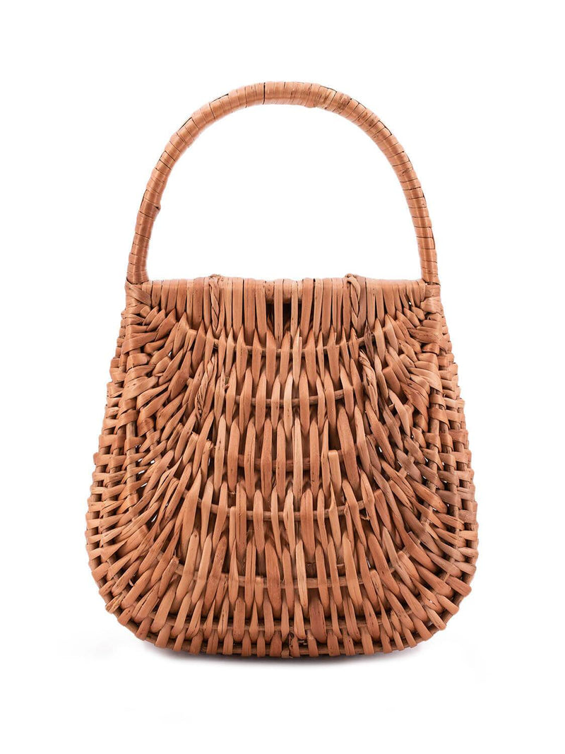 CODO Natural Straw Woven Top Handle Flap Bag-designer resale