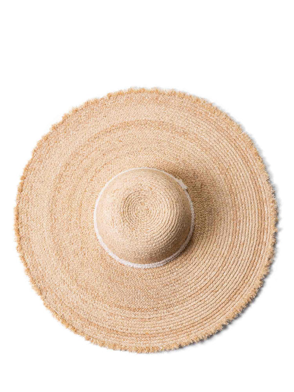 python sun straw hat - natural – joy in the dawn... CODO Natural Woven Fringy Straw Sun Hat White