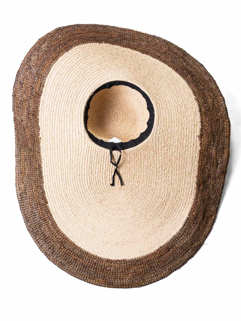 CODO Natural Woven Gigantic Straw Sun Hat-designer resale