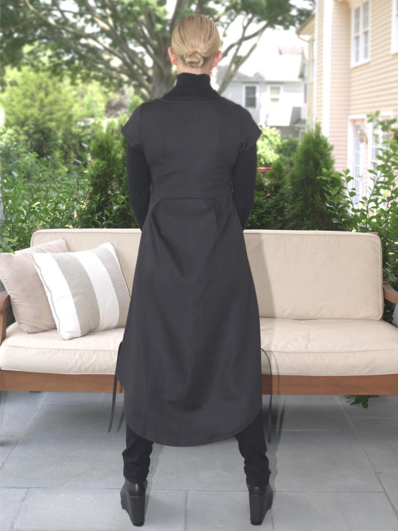 CODO Scuba Midi Asymmetrical Tunic Dress Black CODO Scuba Midi Asymmetrical Tunic Dress Black