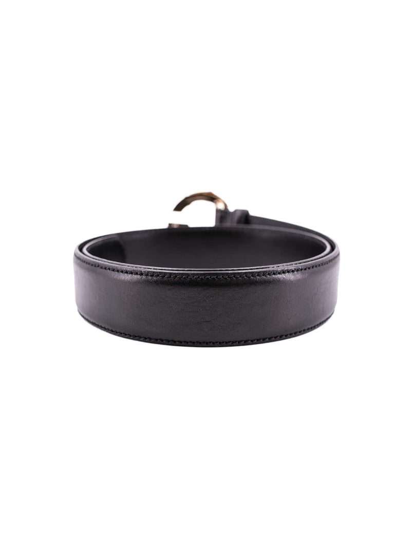 Calfskin Bamboo G Belt Black-designer resale