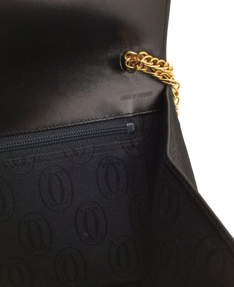 Cartier Leather Flap Messenger Bag Blue-designer resale