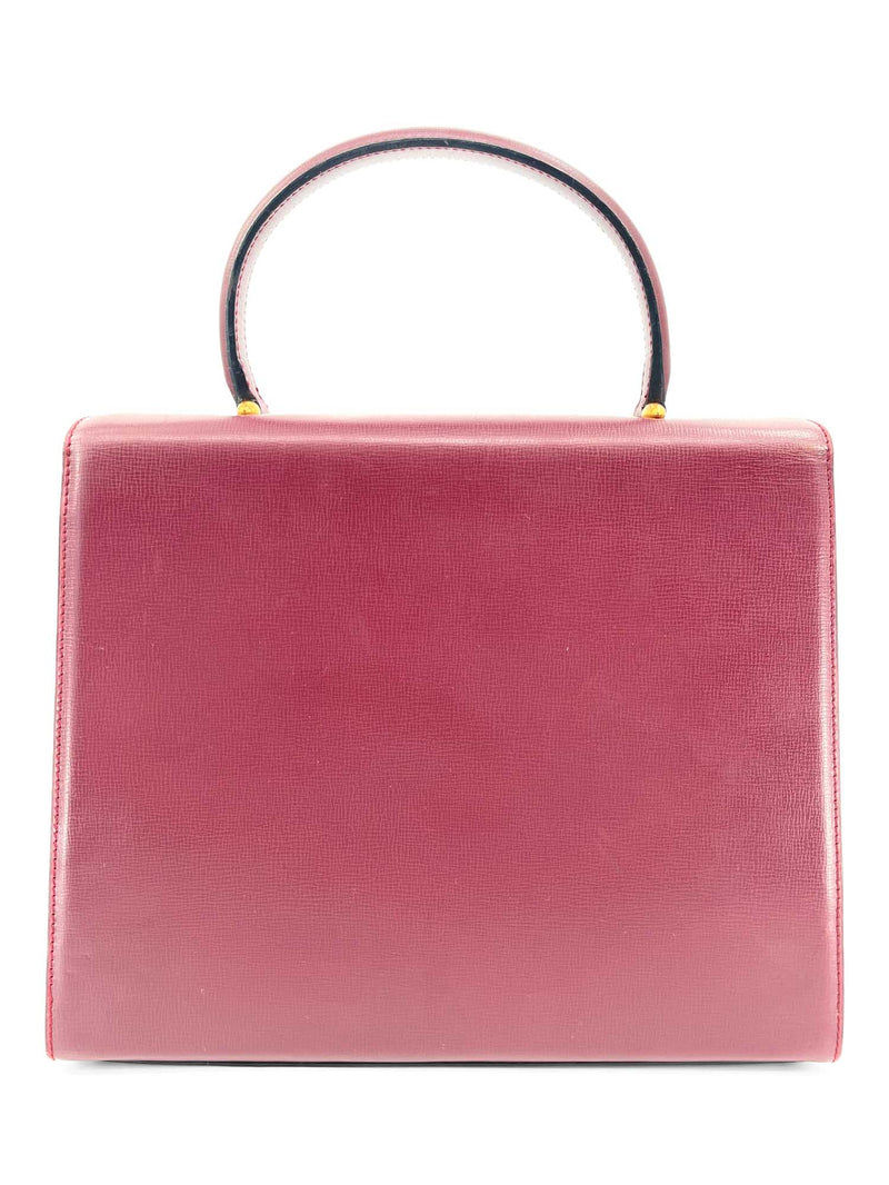 Cartier Logo Leather Kelly Sellier Flap Bag Burgundy-designer resale