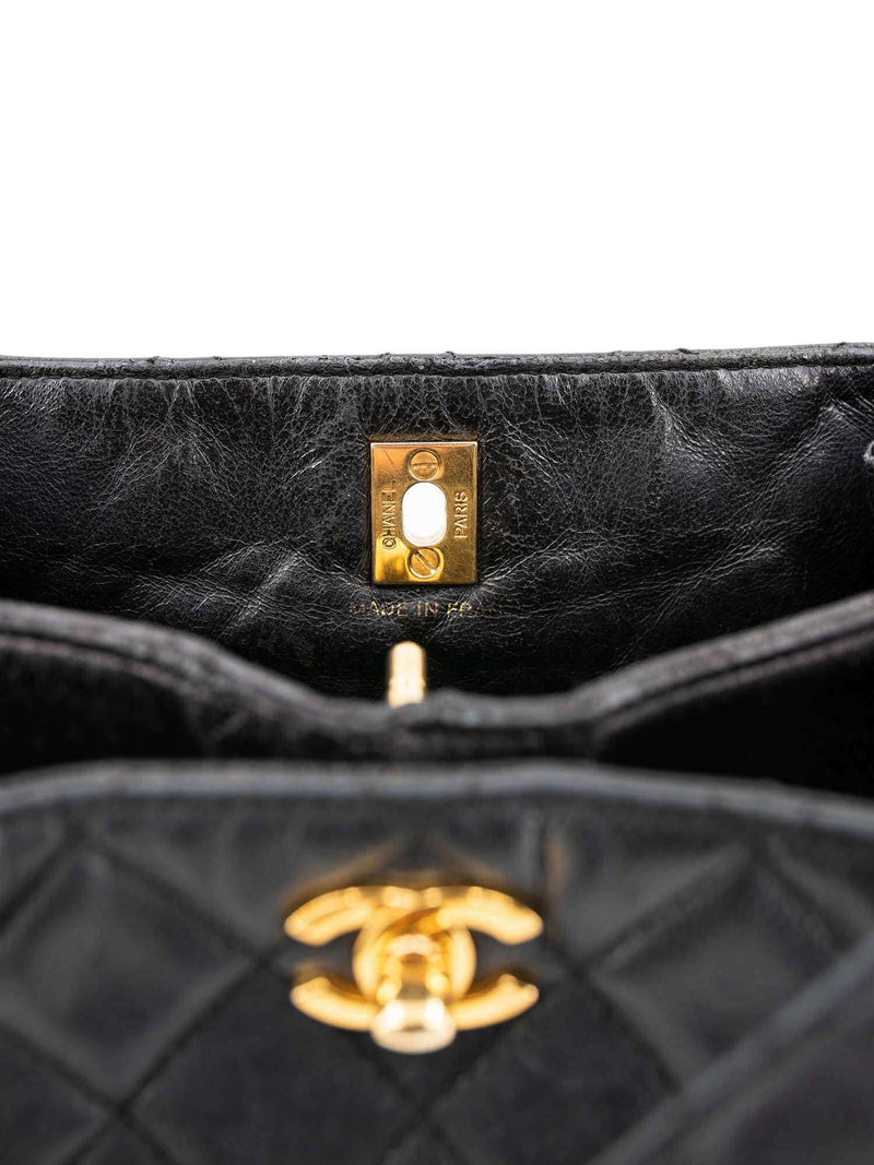Caviar Leather Hobo Bag Black