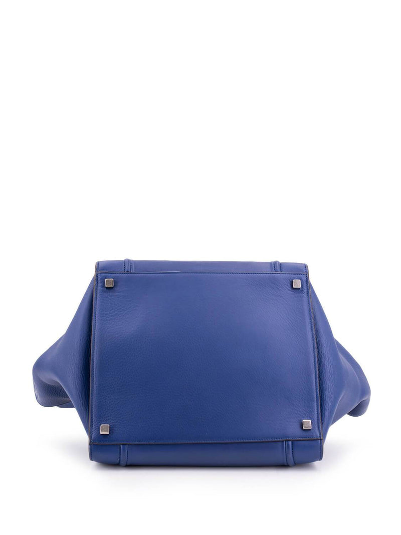 Celine Calfskin Medium Phantom Luggage Bag Royal Blue-designer resale