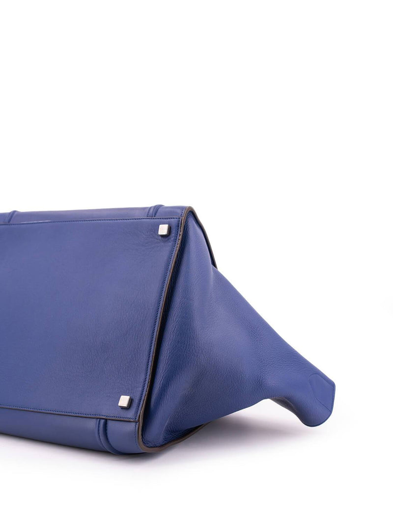Celine Calfskin Medium Phantom Luggage Bag Royal Blue-designer resale