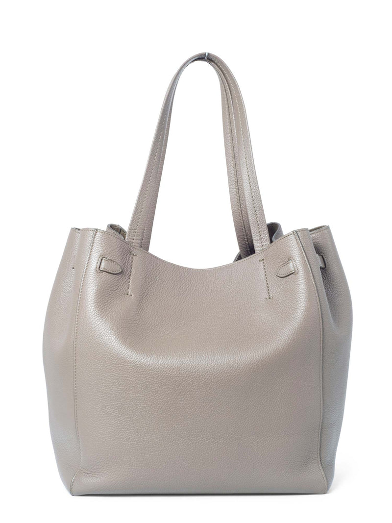 Celine Cabas Phantom Grained Calfskin Leather Tote Bag Taupe