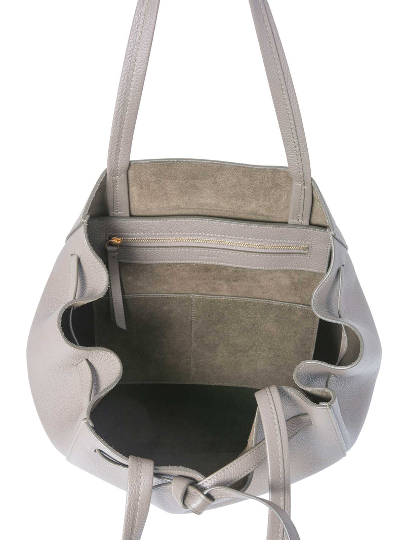 Celine Calfskin Small Cabas Phantom Bag Taupe-designer resale
