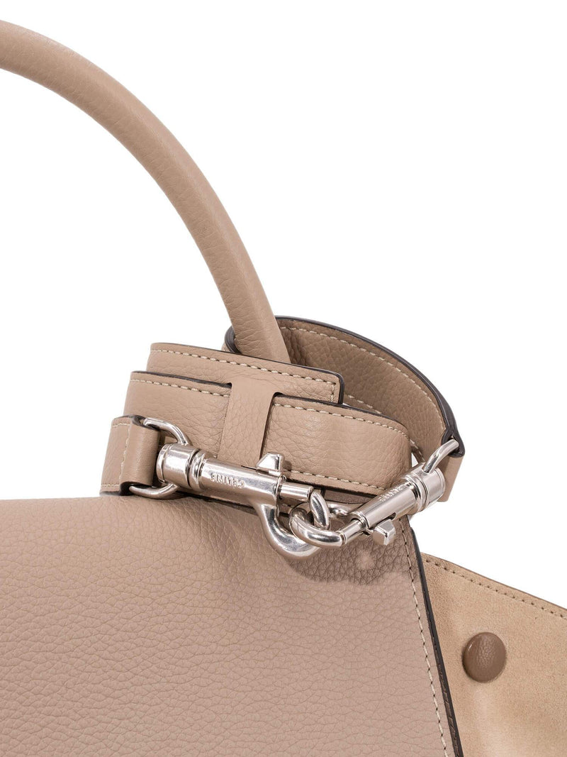 Celine Drummed Leather Medium Trapeze Bag Taupe-designer resale