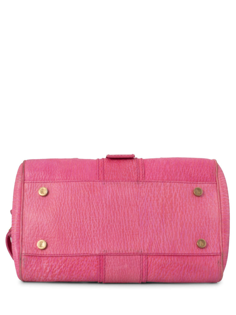 Celine Pebble Leather Ella Doctor Bag Pink-designer resale