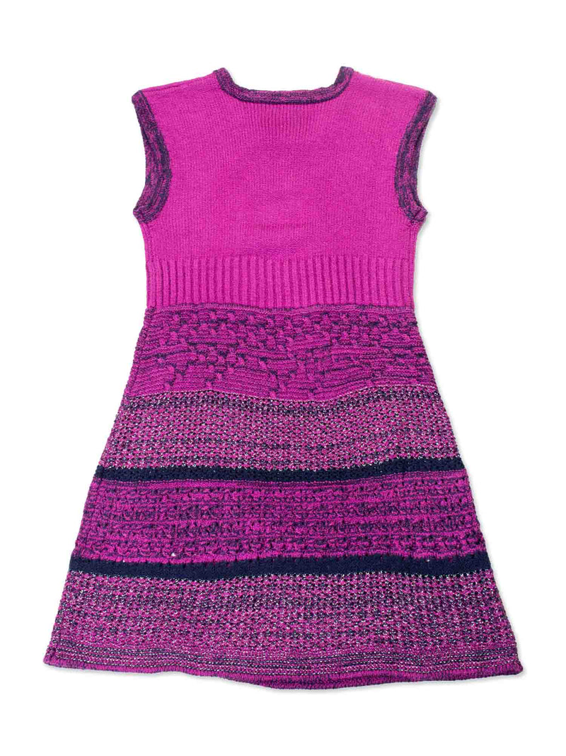Chanel CC Logo Knitted Sparkly Dress Purple Chanel CC Logo Knitted Sparkly Dress Purple